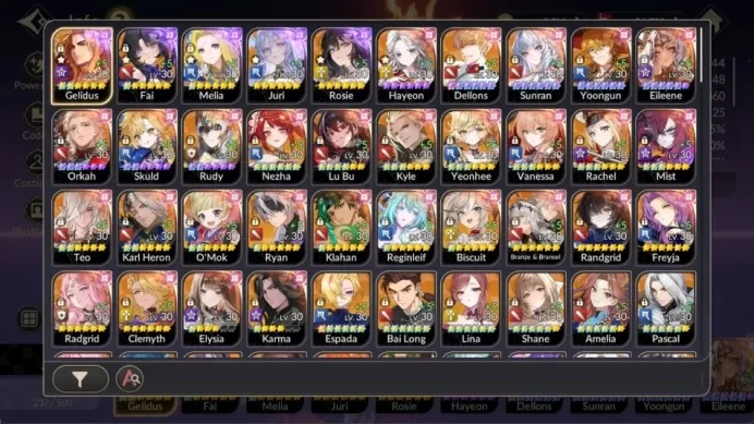 Global|Full EX7(JuriTC0,GelindusTC2,FaiTC1,MeliaTC0,RosieTC1)|16TC6(Dellons,Sunran,etc)|1LegCos|26K Ruby|Netmarble| 7KR124B