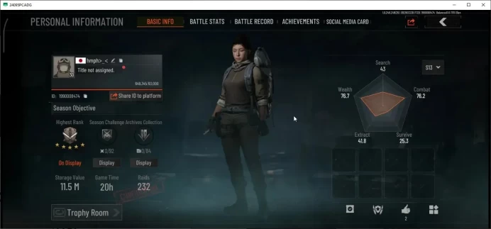Mobile|Lv 30|SV 11.5M|CV 10M|0F AKM,Peak AEK,BD T03,Forest MP5,Abomi.Vector 9,Speed SQB M110 Etc|CN ON|Log Infinite|AB3938