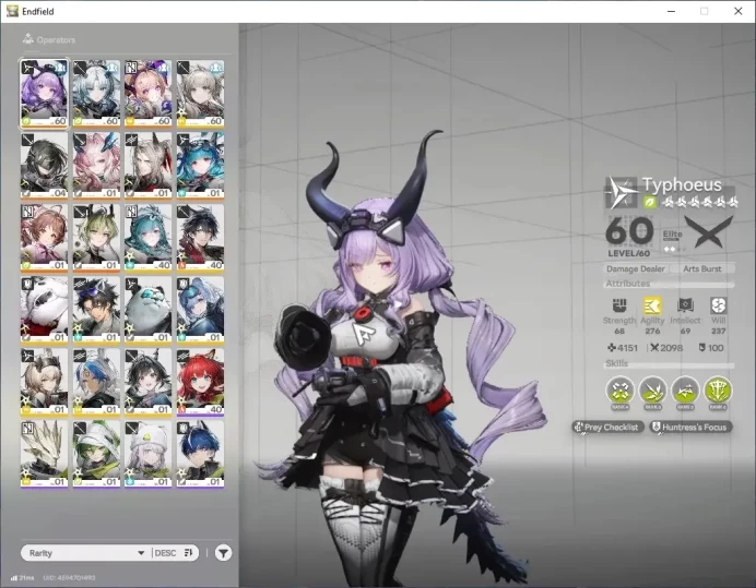 ASIA|Lv 43|8 SSR 4 Limited + 9 (*6 Weapon)|(Typhoeus,Arcane)+Sign,Liino,Mi Fu|Last Rite,Ardelia,Etc|Female MC|Take Mail|END2530