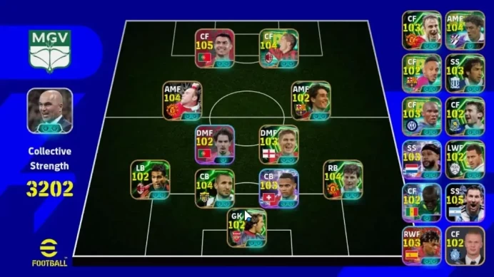 Android|Power 3202|15 Epic Cristiano Ronaldo,Daniele Massaro,Giorgio Chiellini,Wayne Rooney,D Irwin|6 Show Time|PES2027|EF4030