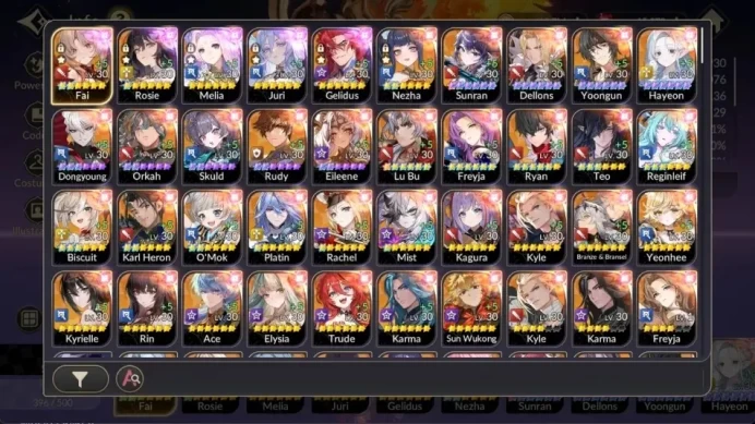 Global|Full EX7(FaiTC2,RosieTC1,JuriTC0,GelindusTC0,MeliaTC0)|31TC6(Sunran,Dellons,Yoongun,etc)|15K Ruby|Netmarble| 7KR125B