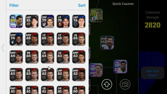 Android|Power 2820|Big Time Alessandro Del Piero|2 Epic Eric Cantona,Paul Scholes|2 Show Time Lionel Messi,Etc|PES2027|EF4029