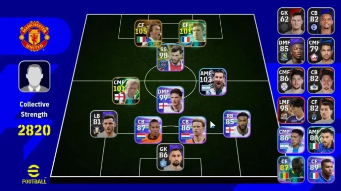 Android|Power 2820|Big Time Alessandro Del Piero|2 Epic Eric Cantona,Paul Scholes|2 Show Time Lionel Messi,Etc|PES2027|EF4029