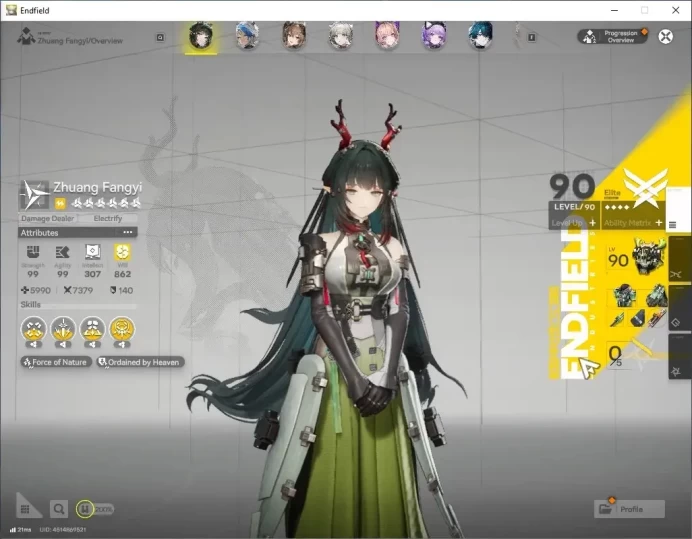 ASIA|Lv60|10K Oro|12SSR 7Limit+28(*6Wp)|Fangyi,Gilberta,Camille P1,Laevatain,MiFu+Sign,Liino,Typhoeus|Female MC|TakeMail|END2531
