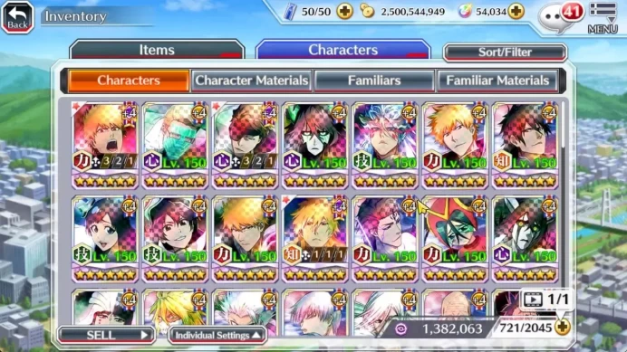 Global|BP 853K+1K CC|54K Orb|TYBW RefVer Ichigo,5 TYBW26 Robert,Aizen,Gisel,11th Ulquiora,GrimJow,Etc|6,8K AccTic|KlabID|BBS3063