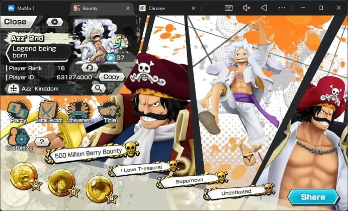 Android |4 EX|2 Max|PR 16|GP Gol D.Roger Max,GF MonkeyD.Luffy Max,GP Edward Newgate,Etc|RD 61|LogBandai CheckSS OPBR565B