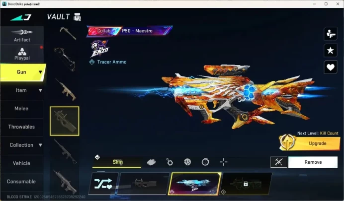 ASIA | P90-Maestro Lv.3 |Eternal Gun:MP7-Tidesong|Ultra Melee The Iron-|1 Collab Guns|3 Ultra Guns|Check SS BS3636B
