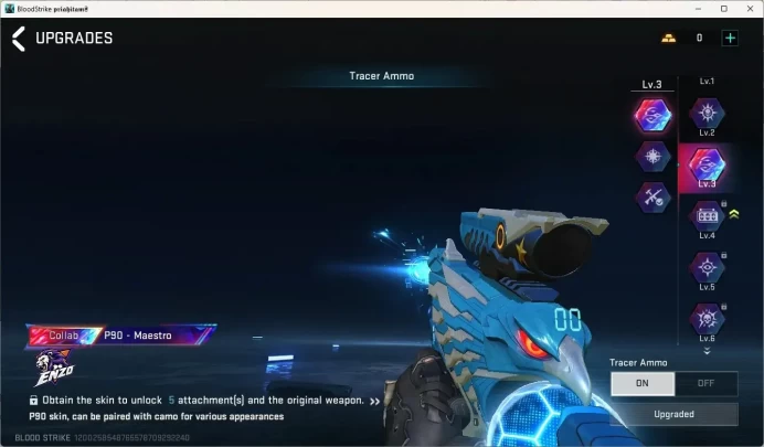 ASIA | P90-Maestro Lv.3 |Eternal Gun:MP7-Tidesong|Ultra Melee The Iron-|1 Collab Guns|3 Ultra Guns|Check SS BS3636B