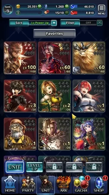 Global|Rank 9|1260 Crystal|Collab Mushoku Tensei (Eris Greyrat)|Top Tier Unit (Great Hero Adel)|1UR,1LR,14SSR Ark|LC1610
