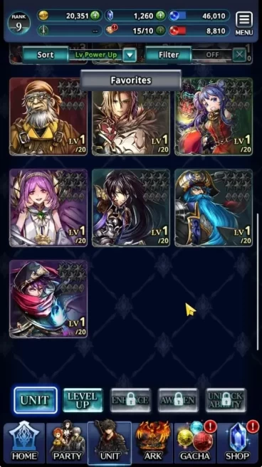 Global|Rank 9|1260 Crystal|Collab Mushoku Tensei (Eris Greyrat)|Top Tier Unit (Great Hero Adel)|1UR,1LR,14SSR Ark|LC1610