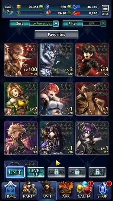 Global|Rank 7|Collab Mushoku Tensei ( Eris Greyrat )|Top Tier Unit ( Great Hero Adel,Ascended Roland )|13 SSR Ark|LC1608
