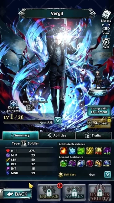 Global|Rank 7|8610 Crystal|Collab Devil May Cry ( Vergil )|Top Tier Unit ( Great Hero Adel )|7 SSR Ark|LC1606