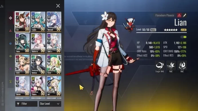 Asia S24|Lv 100|32 SSR|Yeli,Kloss,Plume,Sharon,Areal,Lily,Lingluo,Massiah,Nathenn,Raymerry,Etc|1 Selector|Log Google|(ER971)
