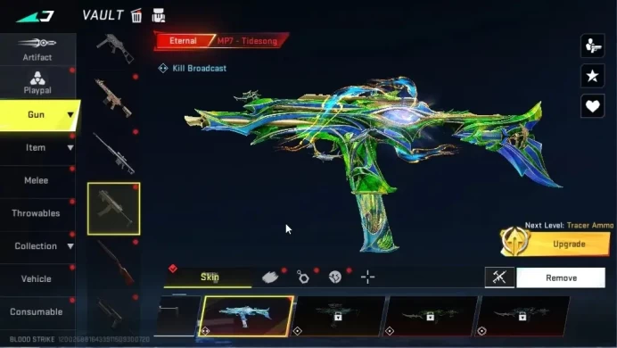 Asia|2 Eternal MP5 Bloodrift,MP7 Tidesong Lv 2|Collab Eva Scar|8 Ultra(Glock,Vector),Etc|3 Limited(FAL,RPK,MCX)|NetEase|BLS6683