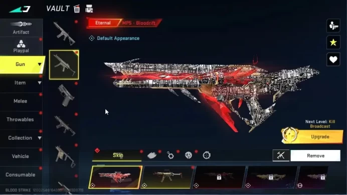 Asia|2 Eternal MP5 Bloodrift,MP7 Tidesong Lv 2|Collab Eva Scar|8 Ultra(Glock,Vector),Etc|3 Limited(FAL,RPK,MCX)|NetEase|BLS6683