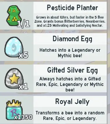 ROBLOX6959 // ACCOUNT WITH Perfect account to start: 42 bees, 3 mythics, 2 gifted