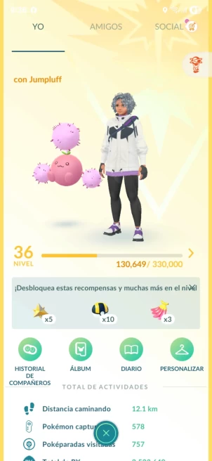 Cuenta nivel 36 con 16 legendarios (thundurus oscuro shiny, zamazenta shiny)