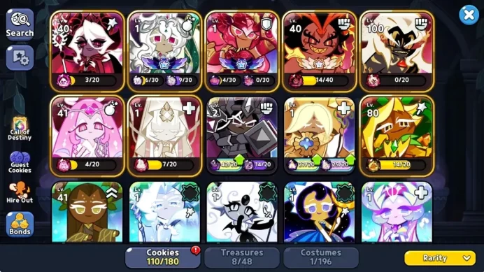 Dark Cacao|389k Cryst, 200k Cubes|110 Cookies|Collab (Zoey)|Witch (Dark Enchantress)|4 Ancient+4 Beast|1 Dragon|LogEmail|CRK720