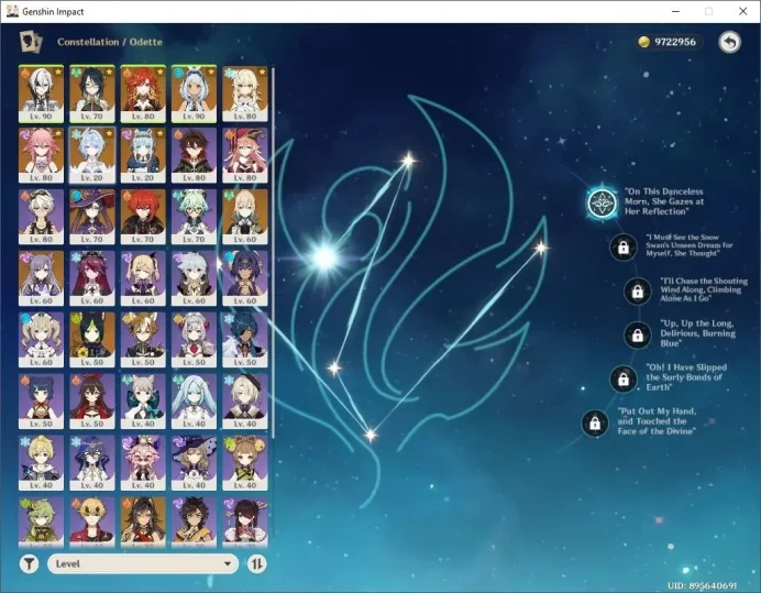 ASIA|AR56|7 Limited SemiPrem Arlecchino+Sign,PremTeam Mavuika,SemiPrem Odette+C1|MC Lumine |TakeMail(GI1549Z)