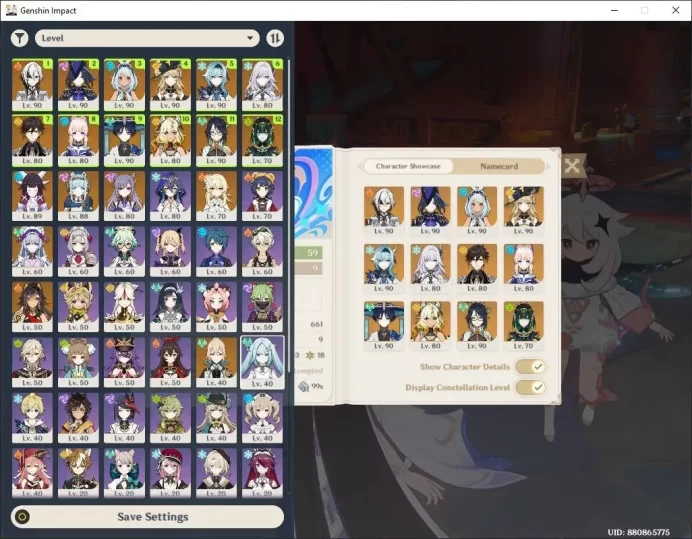 ASIA|AR 59|14 Limit PremTeam Arlecchino+C1+Sign,SemiPrem Skirk,PremTeam Columbina,SemiPrem Wanderer|MC Lumine|TakeMail(GI1554Z)