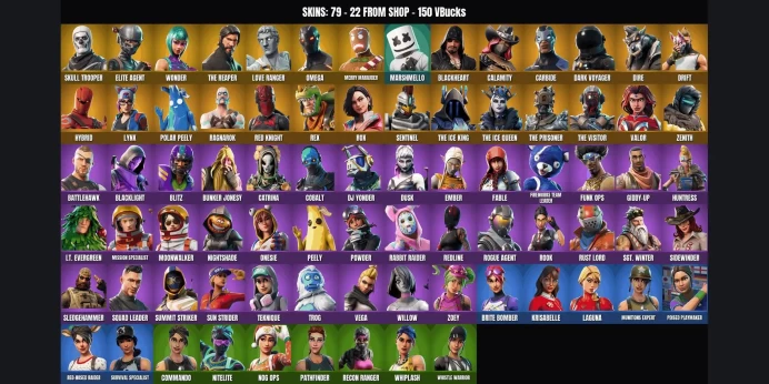 [PC/PSN/XBOX] 79 skins ✅ Skull Trooper ⚡ Wonder ⭐ Candy Axe ✨ The Reaper ✅ Take The L ⚡ Elite Agent ⭐ Omega ✨ Reaper ✅ Love Ranger