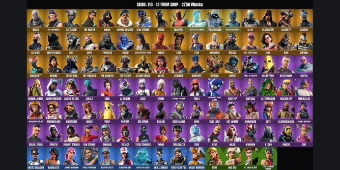 [PC/PSN/XBOX] 110 skins ⚡2750 VB ⭐ IKONIK ✨ The Reaper ✅ Take The L ⚡ Royale Bomber ⭐ Elite Agent ✨ Omega ✅ Reaper ⚡ Havoc ⭐ Sub Commander