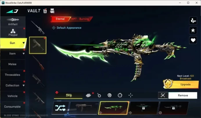 ASIA|Eternal Gun: MP7 - Burning|1 Ultra Gun|1 Epic-Rename Card|Check SS BS3646B