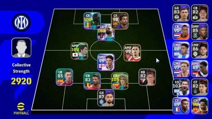 Android|Power 2920|2 Epic Carles Puyol,Ono Shinji|6 Show Time Mohamed Salah,Nicolas Jackson,Lionel Messi,Etc|PES2027|EF4014
