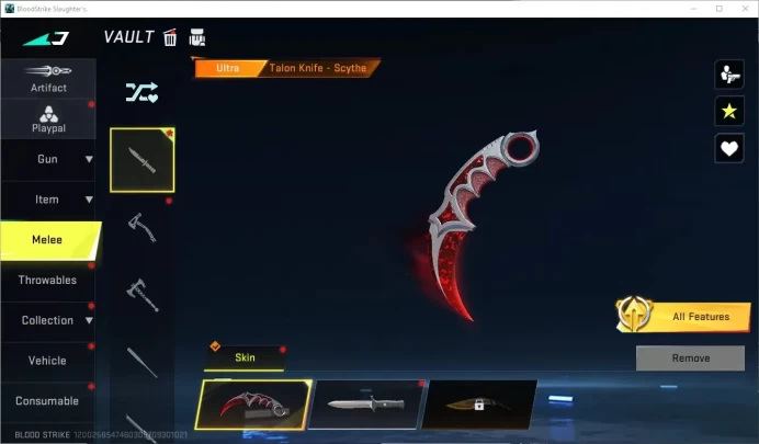 ASIA| ETERNAL Galil-Noxdra Lv3|ULTRA Talon Knife-Scythe|Ultra MCX-Meltdown|Legendary INP-9|Check SS|LogNetEase(BS1076Z)