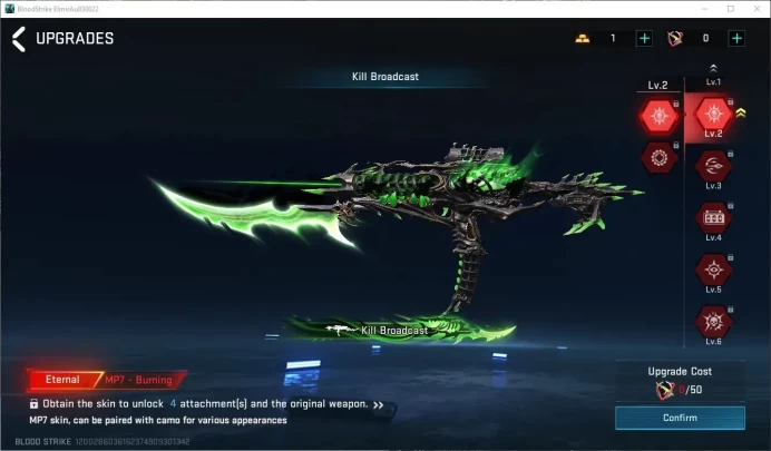 ASIA Starter|ETERNAL MP7-Burning Lv1|1 Epic Rename Card|2 Legendary Camo Chests|Check SS|LogNetEase(BS1080Z)