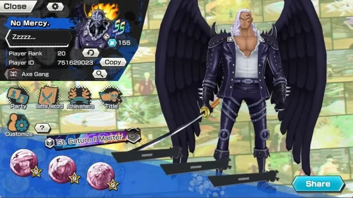 Android |2 EX|2 Max|PR 20|Zoro & Sanji,Gol D.Roger|RD 5|LogBandai CheckSS OPBR690B