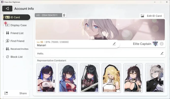 ASIA|Lv.55|13 SSR [(Chizuru EM2)+Sign,Sereniel,Mei Lin EM2,Renoa EM2,Haru EM2,Narja EM2,Etc]|Check SS CZN120B