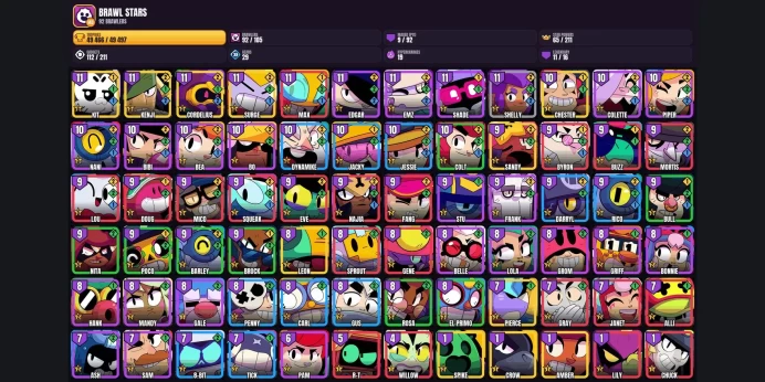 【Android/iOS】 92 BRAWLERS ⚡ 9 MAXED ✨ 11 LEGENDARY ⭐ 49466 TROPHIES ✨ AMBER ✅ SPIKE ⚡ CORDELIUS ⭐ PIERCE ✨ KENJI ✅ KIT ⚡ LEON ⭐ SURGE ✨ CHESTER