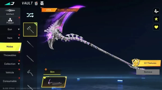 Asia | Ultra Melee Scythe - Harvester + 5 Striker | Rank Bronze IV |NetEase|BLS6701