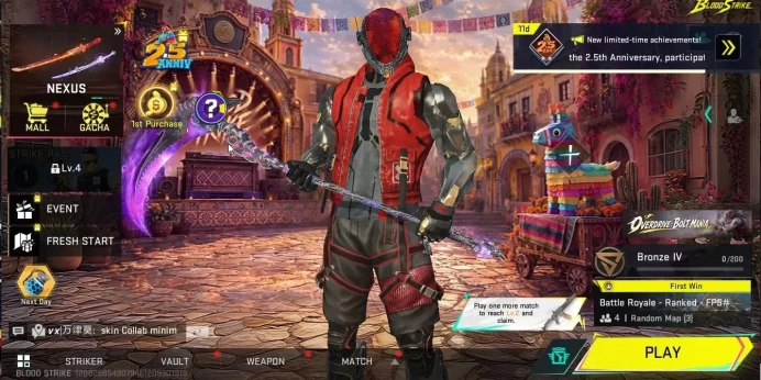 Asia | Ultra Melee Scythe - Harvester + 5 Striker | Rank Bronze IV |NetEase|BLS6701