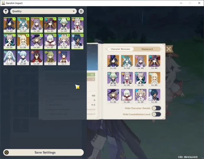 ASIA|AR 32|2 Limited + 1(*5Weapon)|(CLorinde,Vodyanitsa)|2 Standard Keqing,Mona|Birthday Unset|Female MC|Take Mail|GI8171