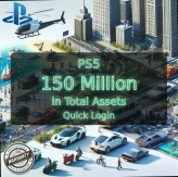 PS5 Level 120 + 150 Million in Total Assets ( 30 Million Pure Cash + 120 Million in Cars ) #LOT-143514