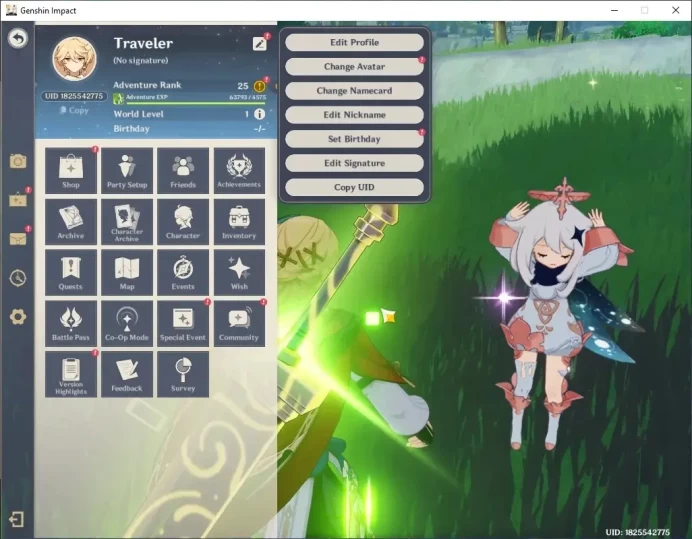 Asia|AR 25|1 Limited (Vodyanitsa) + 1 Standard (Keqing)|All Unset| Low Main Quest & Map Explore|Male MC|TakeMail|CheckSS(GI8178)