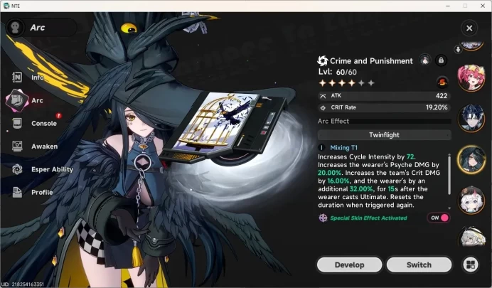 EU|Hunter Lv.50|14 S-Class/6 Limited [Lacrimosa,Zankou,Chaos,Blackbird]+Sign|4 Gilder Limited|Mc Male|Check SS NTE353B