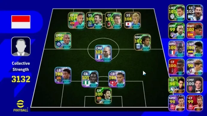 Android|Power 3132|14 Epic Honda Keisuke,Raul,Daniele Massaro,Aubameyang,Eto'o|11 Show Time Alejandro Balde,Etc|PES2027|EF4045