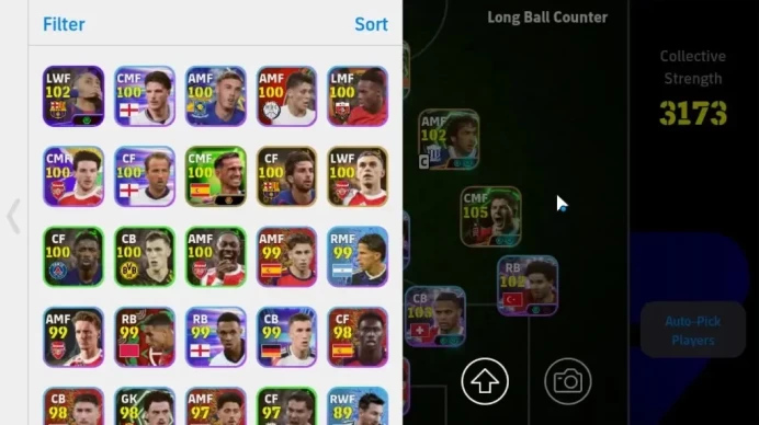 Android|Power 3173|9 Epic(Steven Gerrard,Xabi Alonso,Drogba,Berbatov),Etc|8 Show Time Vitinha,Kadioglu,Etc|PES2027|(EF4047)