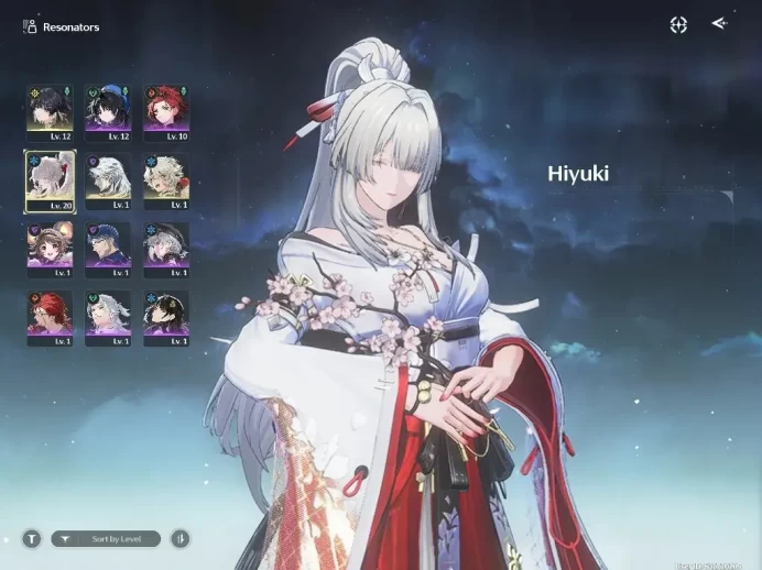Sv HMT|UL 11|1 Limited|( Hiyuki ) +Std Calcharo, Lingyang|Low Explore n Quest|DB Lv 4|Female MC|Log Kuro|Take Email|(WW4328)