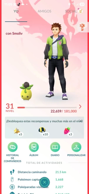 Cuenta nivel 31 con 9 Legendarios (zamazenta, zygarde, xerneas, thundurus oscuro)