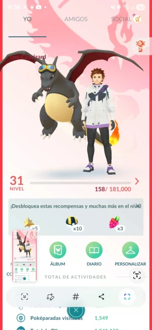 Cuenta nivel 31 con 12 Legendarios ( zamazenta, zygarde, thundurus oscuro, moltres, xerneas) + 5 shiny 