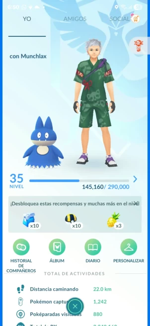Cuenta nivel 35 con 12 legendarios (zamazenta, zacian, zygarde, xerneas,thundurus oscuro)