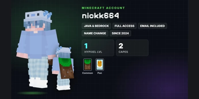 ✨ 2 Capes: Common, Pan ✅ Java & Bedrock & Full Access