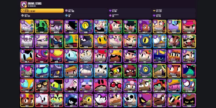 【Android/iOS】 84 BRAWLERS ⚡ 9 MAXED ⭐ 13 LEGENDARY ✨ 22917 TROPHIES ✅ LEON ⚡ SURGE ⭐ CROW ✨ SPIKE ✅ SANDY ⚡ AMBER ⭐ CHESTER ✨ KENJI ✅ CORDELIUS