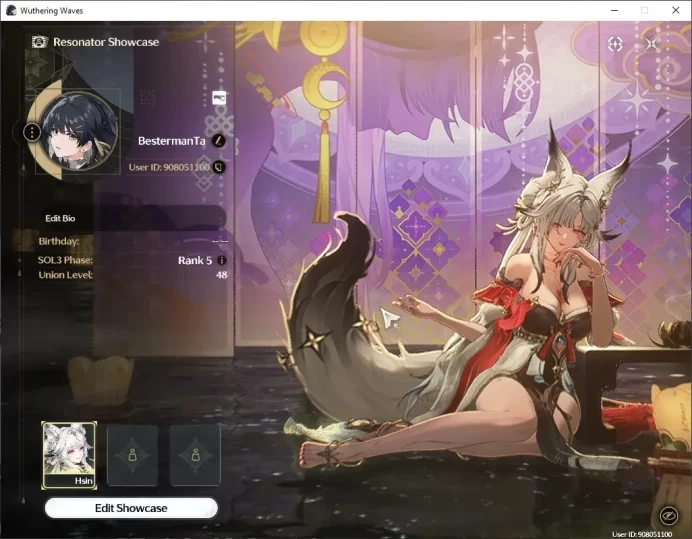 SEA|READY GACHA|62K Astrite +120 LT|UL 48|1 Limited (Hsin +Signature Weapon)|DB Lv 30|Female MC+Outfit|Log Kuro|TakeMail|WW4401