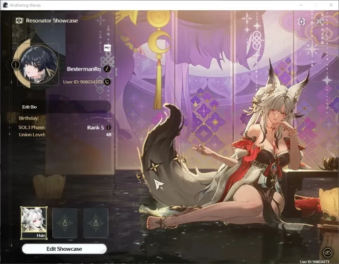 SEA|READY GACHA|63K Astrite +95 LT|UL 48|1 Limited (Hsin +Signature Weapon)|DB Lv 30|Female MC+Outfit|Log Kuro|Take Mail|WW4400