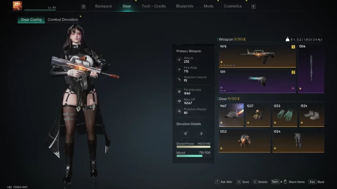 PC/XBOX/PS/Mobile【50 LvL EU【4 Star Weapon QBJ97 / 6 Star Armor Set【Unstable Bomber full Build】4/5 Voodoo Doll】1.4M Energy Link